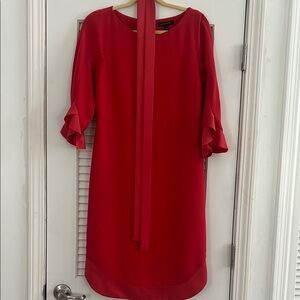 Banana Republic Red 3/4 Sleeve Dress